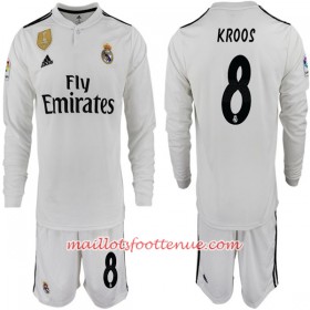 Maillot/Tenue Real Madrid KROOS 8 Enfant Domicile 2018/2019 Manche Longue